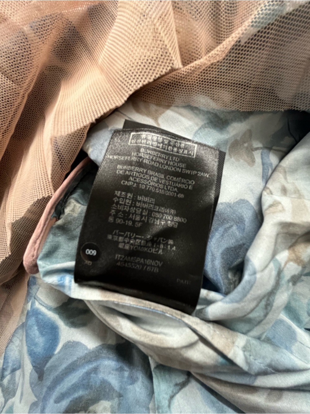 Burberry Pleated Floral Overlay Skirt Blush Pink US 6 - Picture 7 of 7